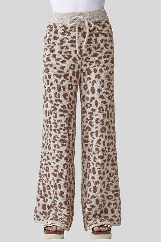 Cozy Soft Leopard Fuzzy Lounge Pants