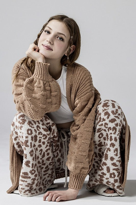 Cozy Soft Leopard Fuzzy Lounge Pants