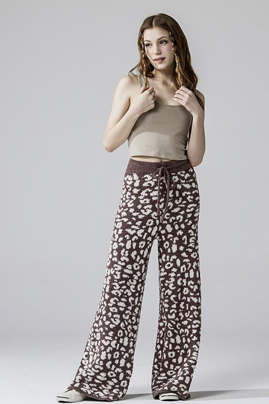 Cozy Soft Leopard Fuzzy Lounge Pants