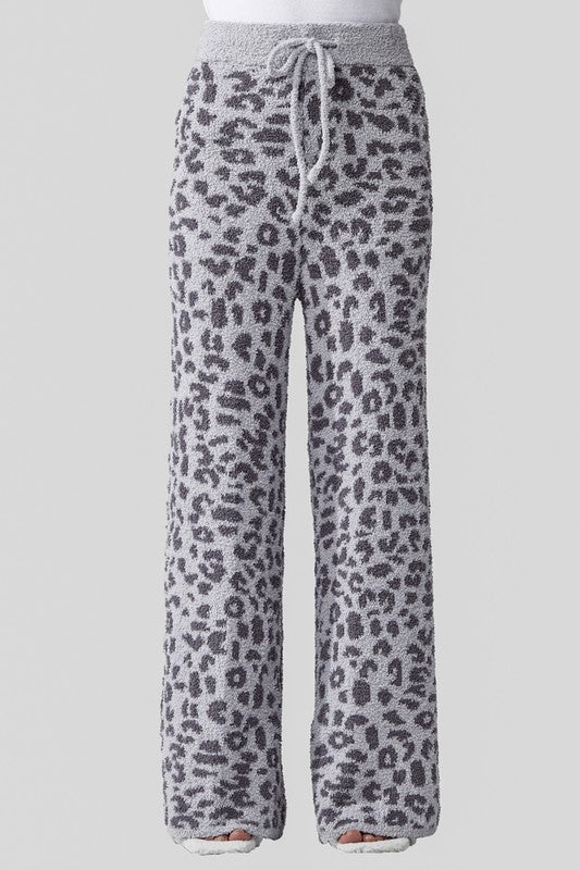 Cozy Soft Leopard Fuzzy Lounge Pants