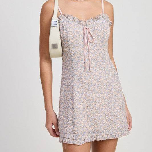 Ruffle Mini Floral Dress