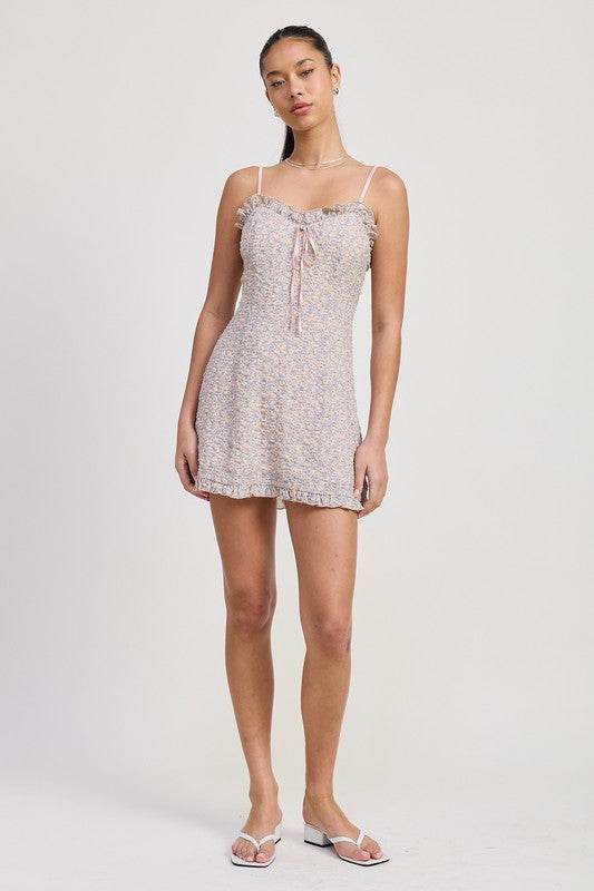 Ruffle Mini Floral Dress