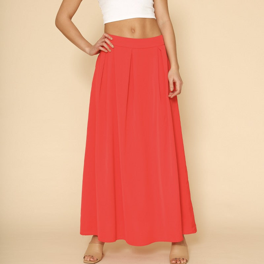 High Waist Pleated Skirt