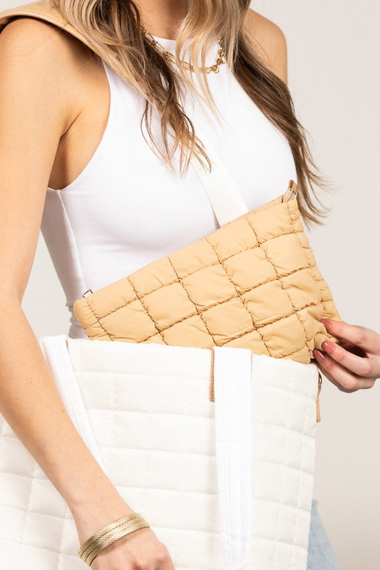 Lainey Quilted Puffer Clutch