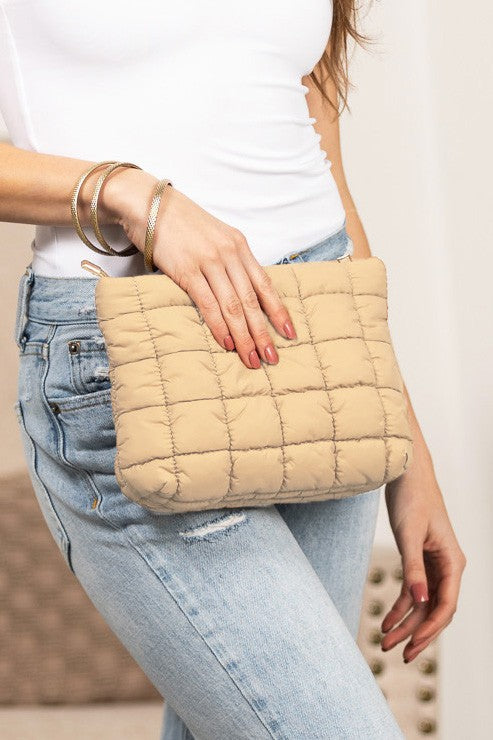Lainey Quilted Puffer Clutch