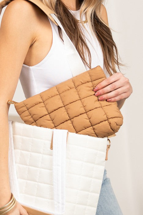 Lainey Quilted Puffer Clutch
