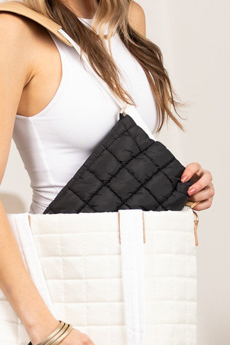 Lainey Quilted Puffer Clutch