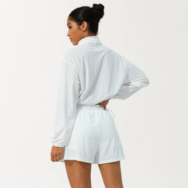 Momentum Half-Zip Shorts Set
