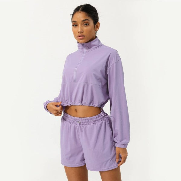 Momentum Half-Zip Shorts Set