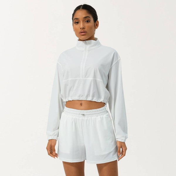 Momentum Half-Zip Shorts Set