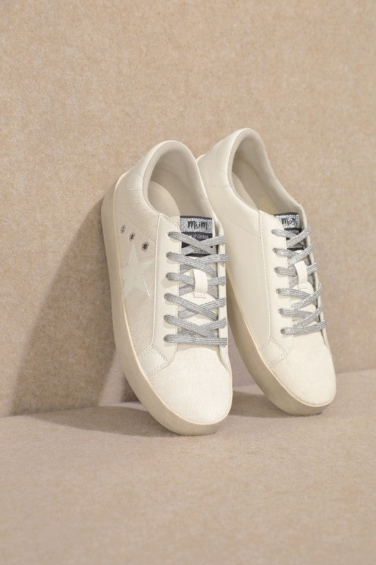 Lace Up Star Sneakers