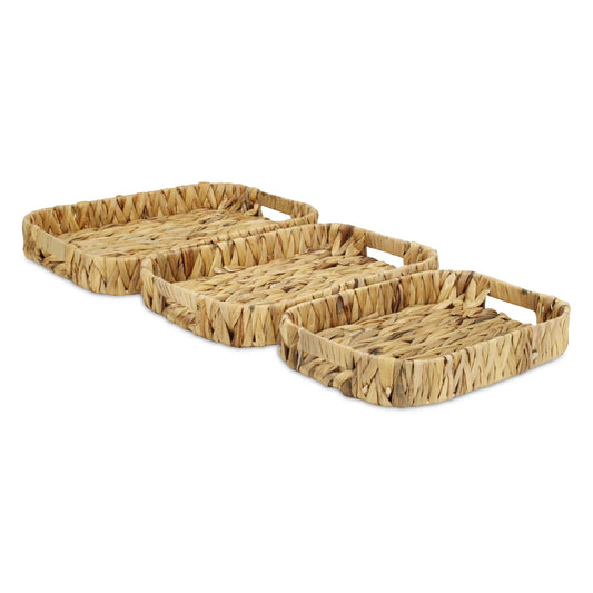 Laelia Hyacinth Woven Curved Baskets (3 Piece Set)