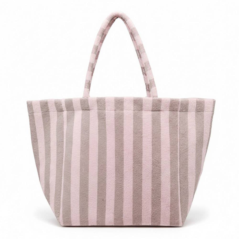 Oversized Striped Terry Beach Tote
