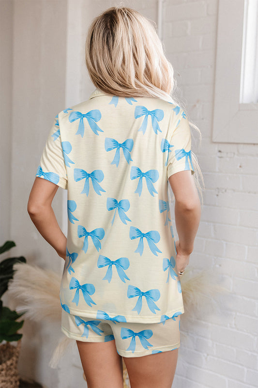 Kenna Bow Print Pajama Set