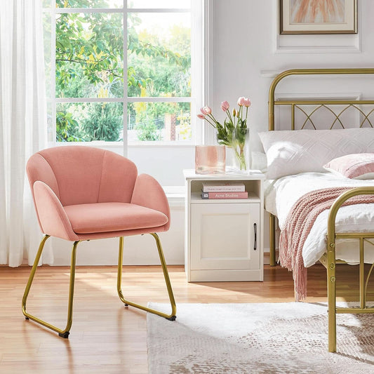 Pink Velvet Flower Chair