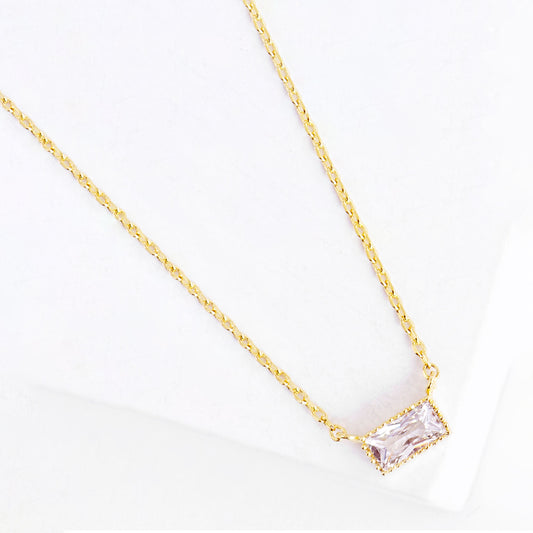 CZ Baguette Pendant
