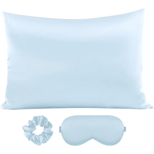 Satin Sleep Set- Light Blue