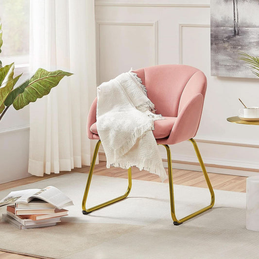 Pink Velvet Flower Chair