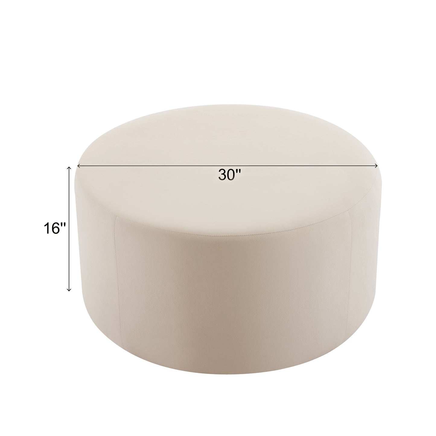 Round Velvet Ottoman Coffee Table