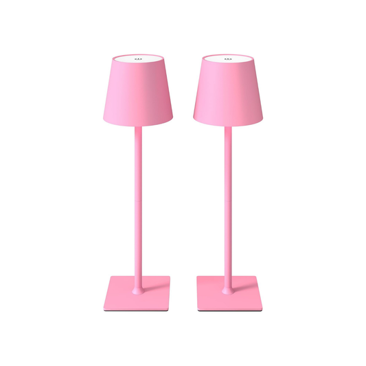 Rechargeable Touch Lamps in Pink (set of 2)