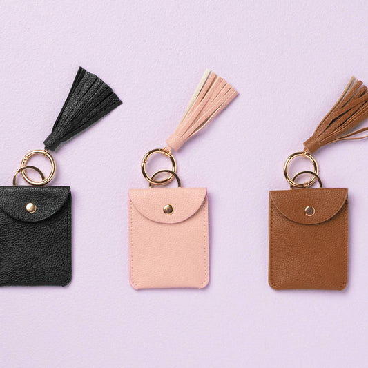 Mini Wallet Key Chain w Tassel