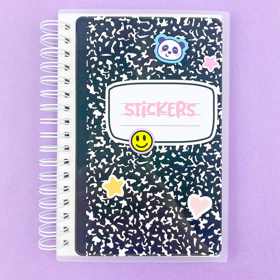 4x6 Composition Notebook Reusable Sticker Book