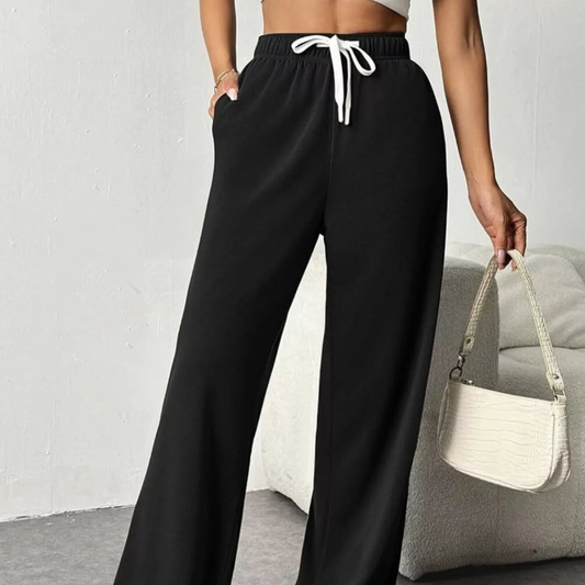 Drawstring Wide Leg Pants