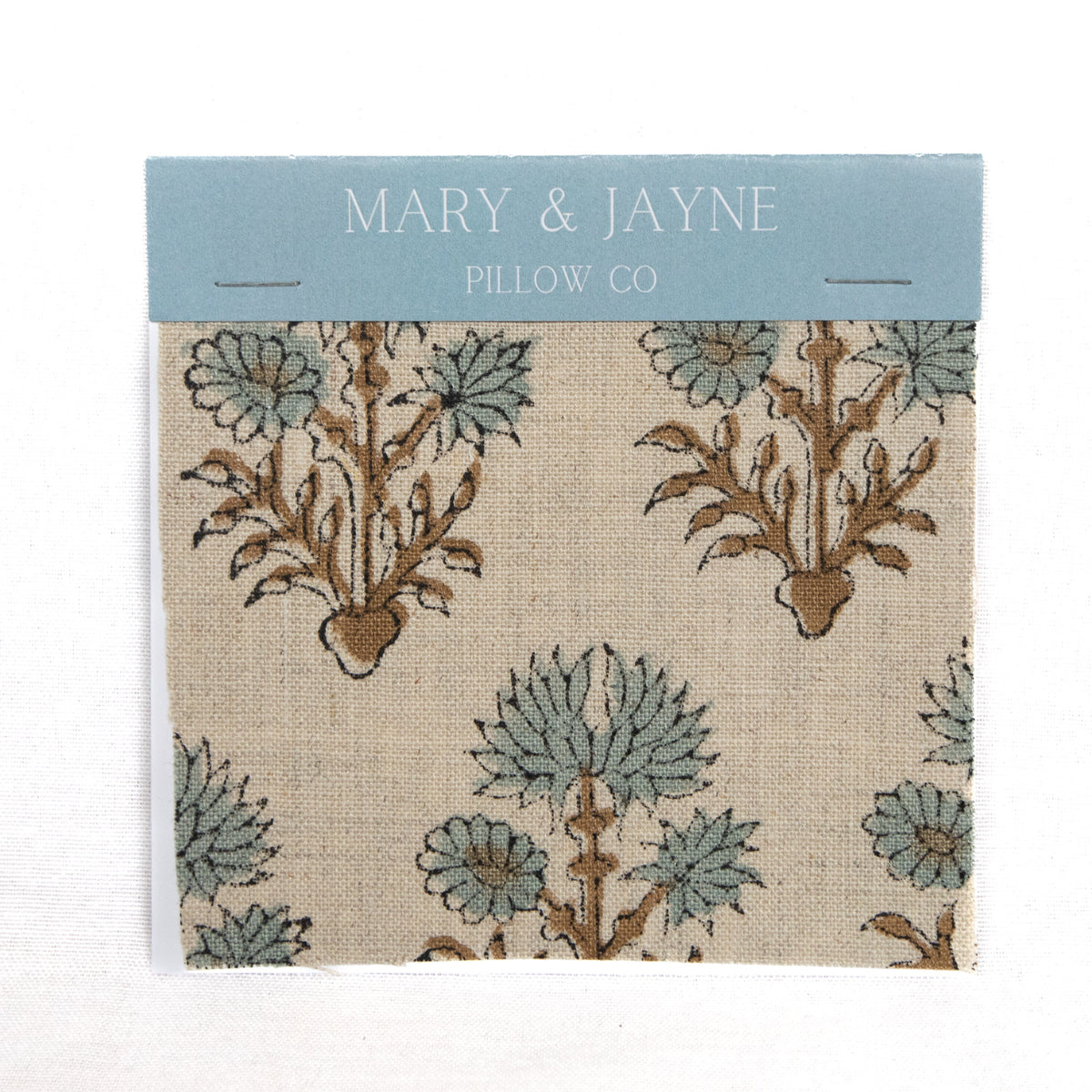 June Block Print Throw Pillow