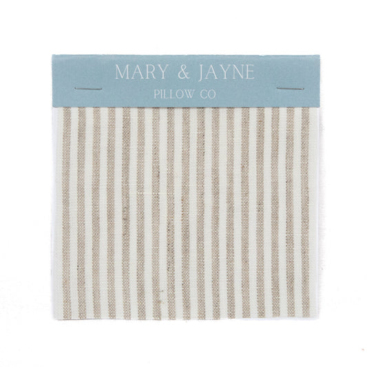 Dale Throw Pillow in Taupe Stripe