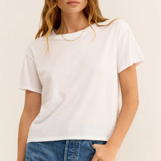 Modern Slub White Tee