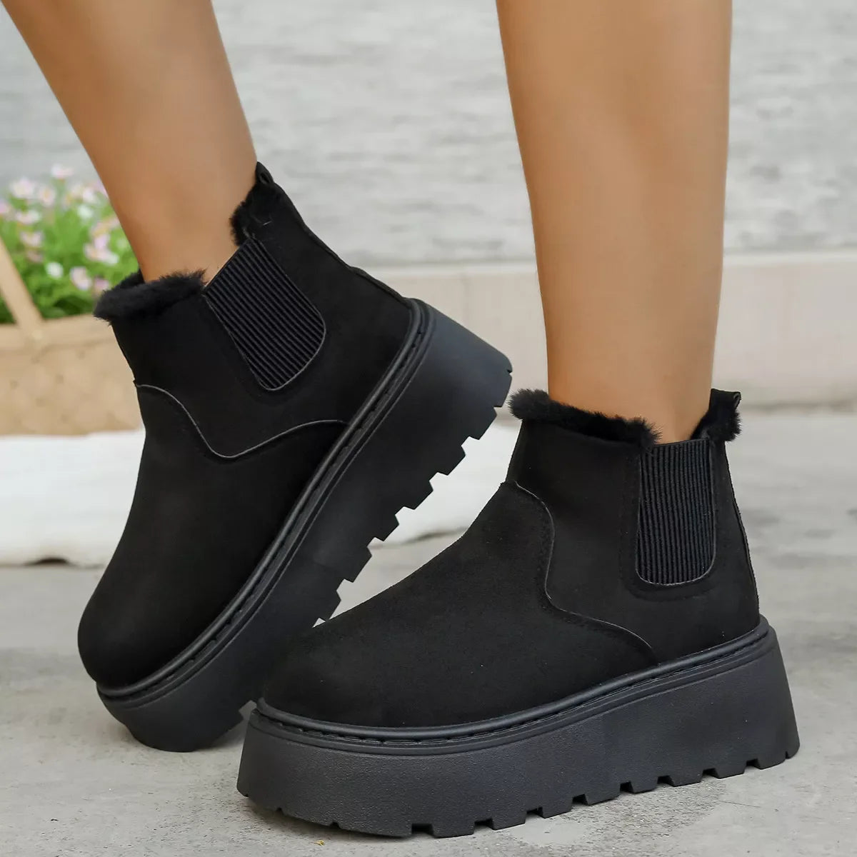 Tilly Faux Fur-Lined Platform Boots