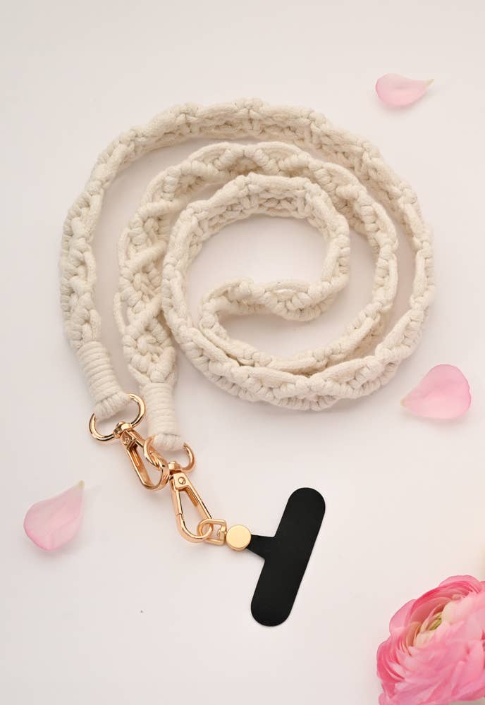 Macramé Crossbody Strap in Natural