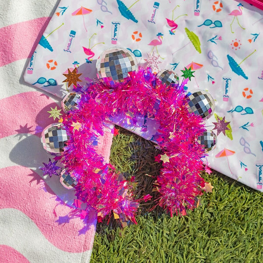 Pink Disco Ball Party Novelty Headband