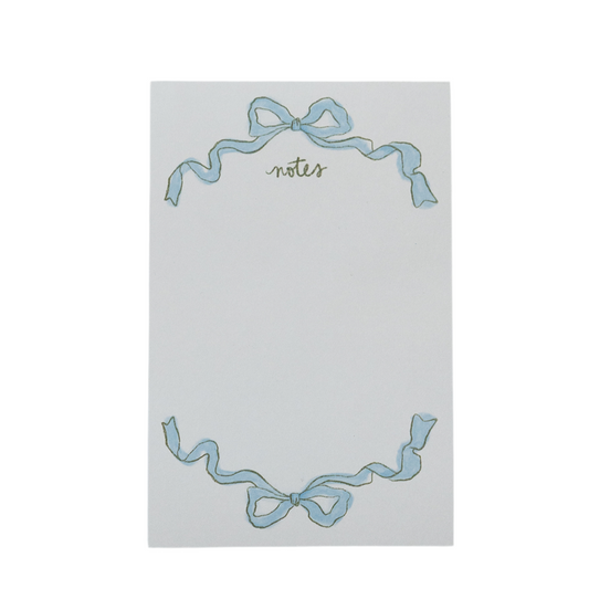 Blue Ribbon Bow Notepad