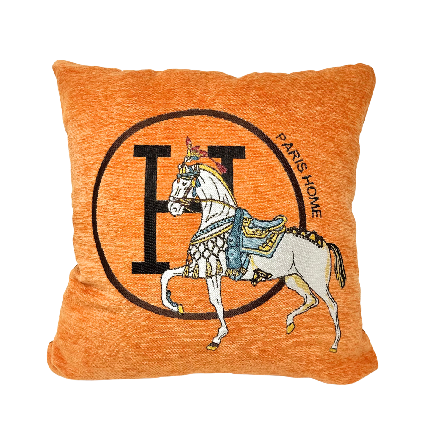 Horse Pillow Cover in Orange