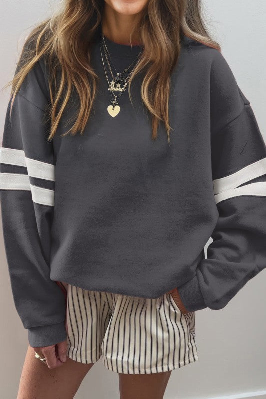 Taylor Striped Oversized Sweatshirt