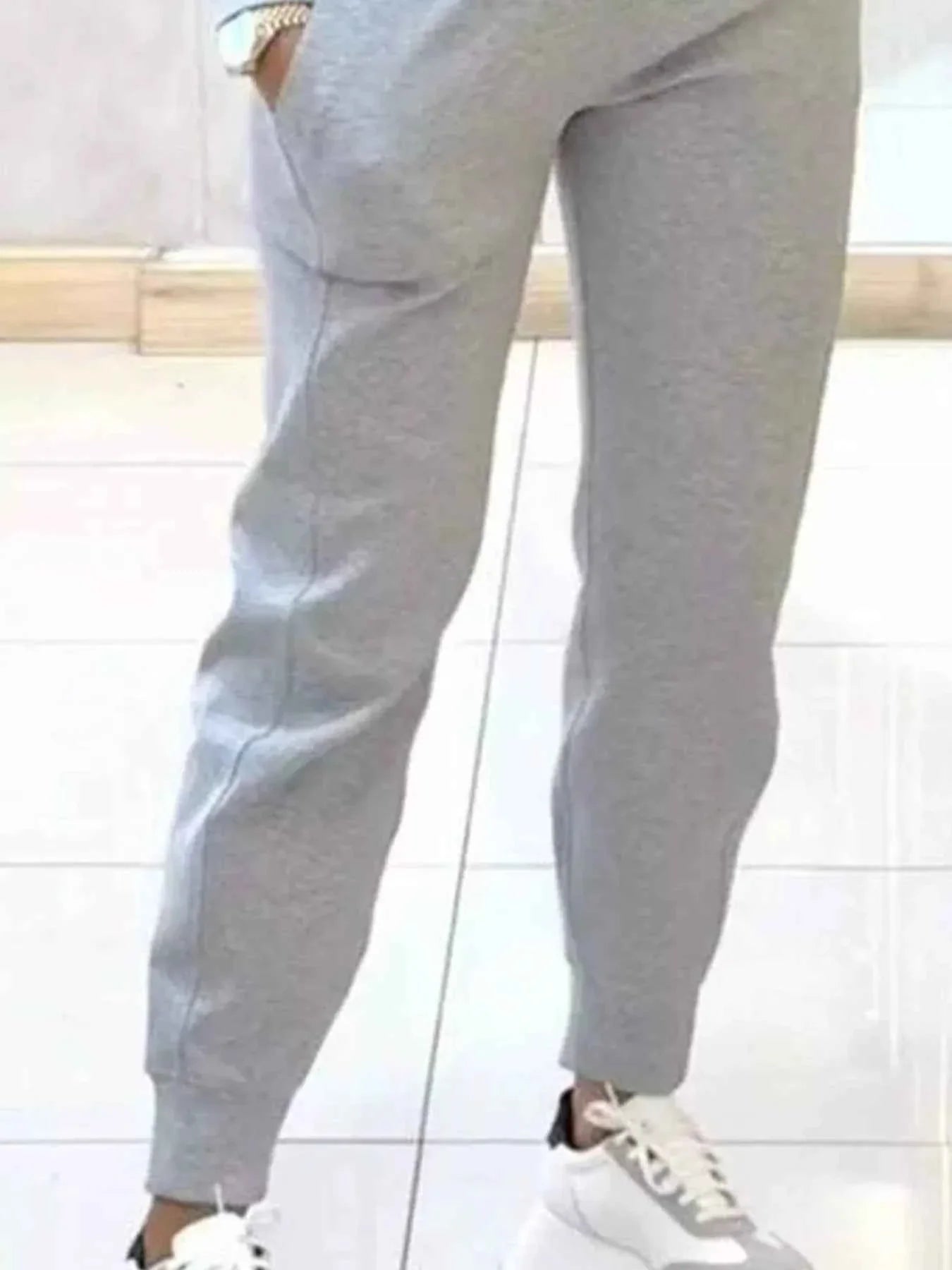 Cropped Sweatshirt and Jogger Set