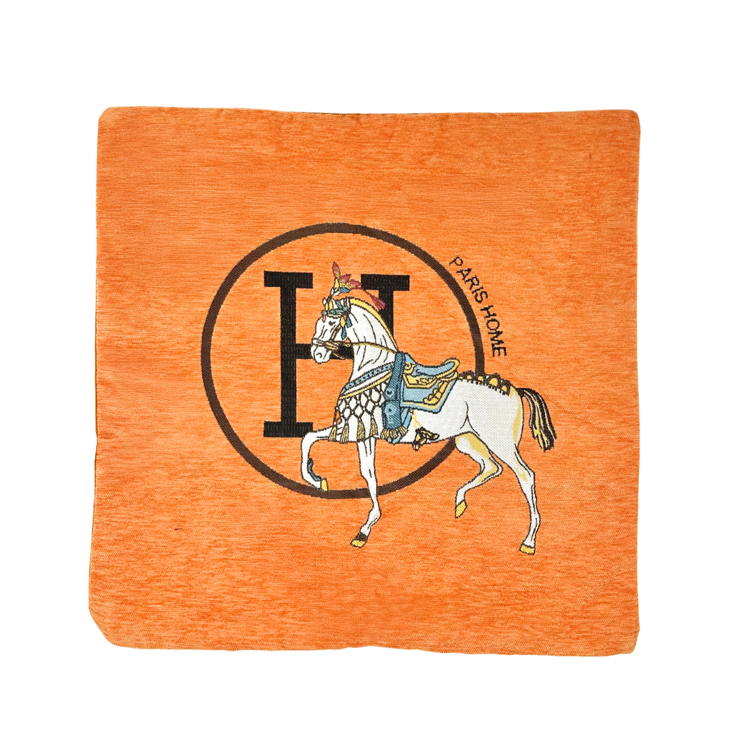 Horse Pillow Cover in Orange