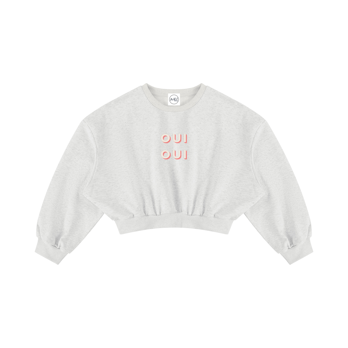 Boxy Cropped OUI OUI Crewneck Sweatshirt