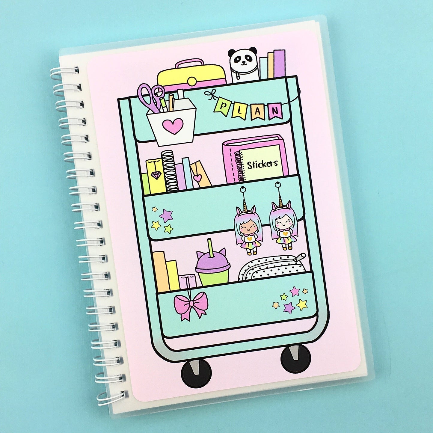 Planner Cart Reusable Sticker Book
