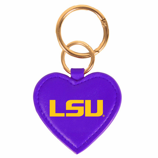 LSU Tigers Heart Purse Charm/ Key Ring