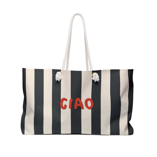 CIAO Stripe Weekender Bag