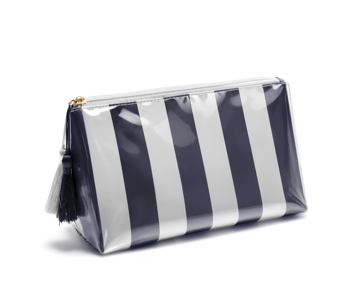 Waterproof Striped Bag - Navy