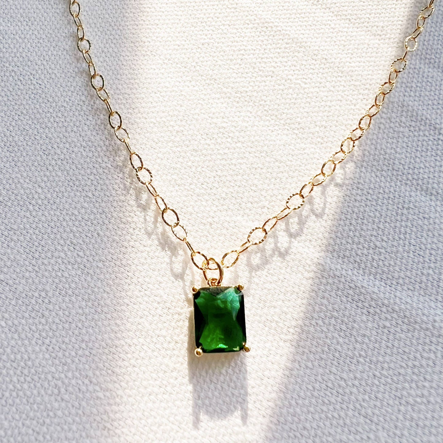 Emerald Green Pendant Necklace