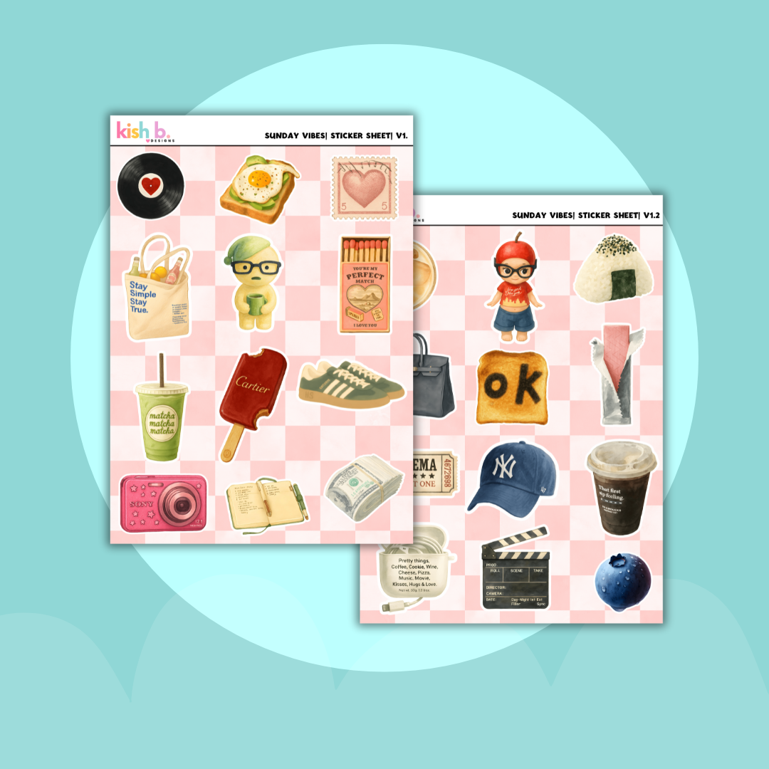 Sunday Vibes Sticker Sheet