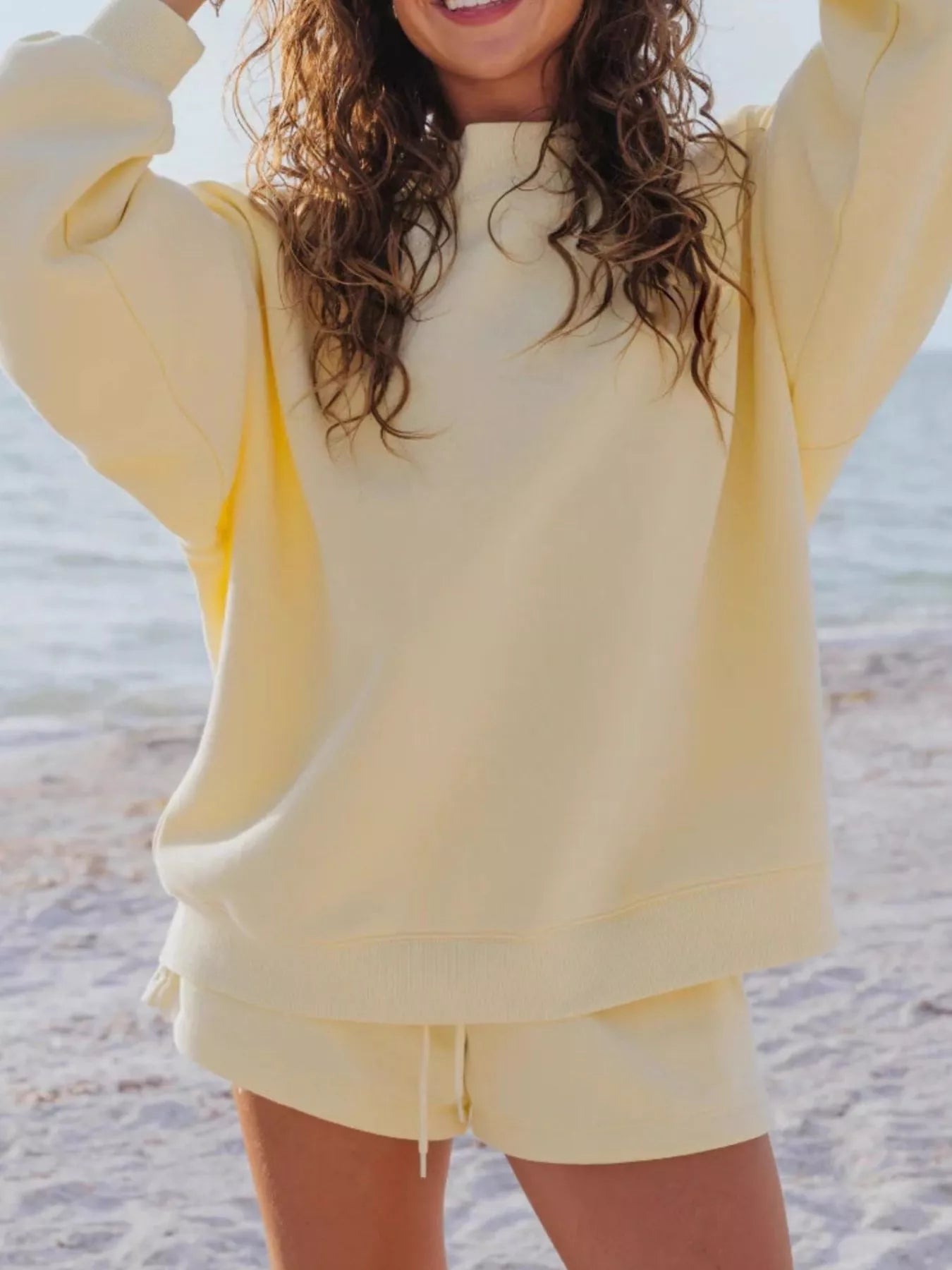 Relaxed Fit Sweatshirt and Shorts Set