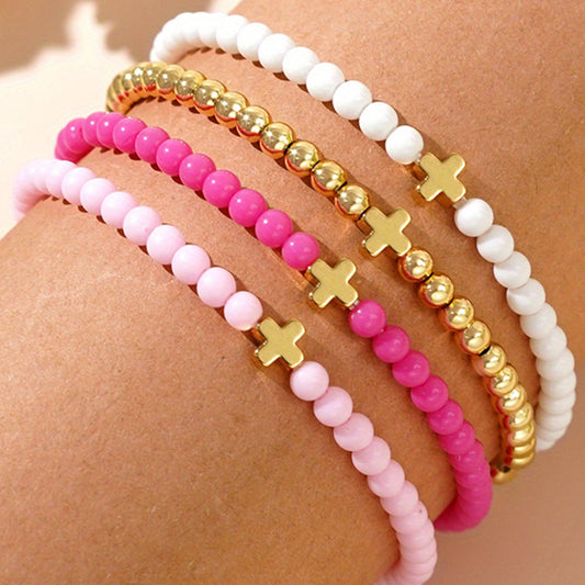 Hailey Cross Bracelet Set