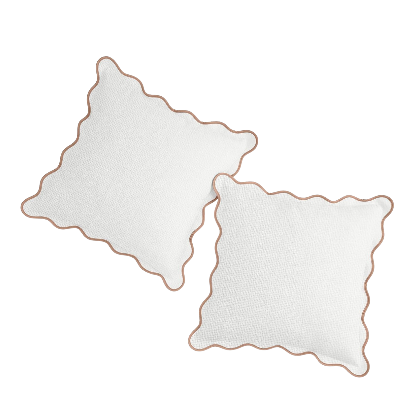 White Scalloped Edge Pillow - 18" x 18"