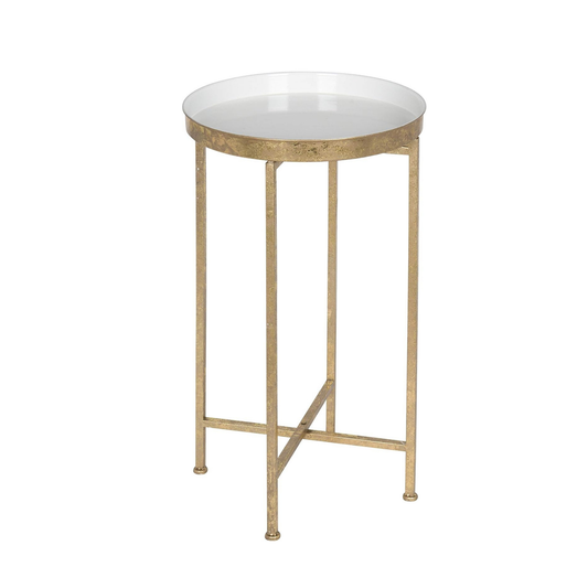 Celia Round Tray Table with White