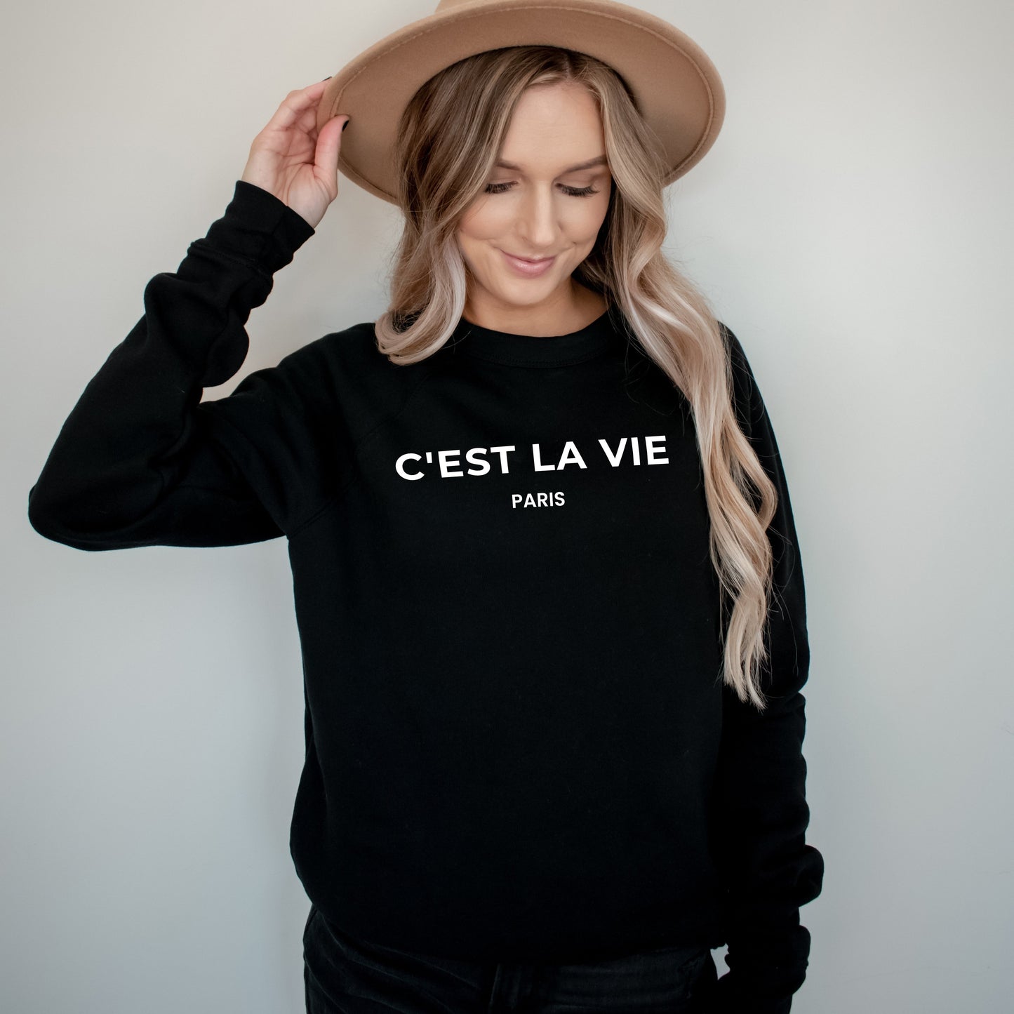 C'est La Vie Fleece Crewneck Sweatshirt